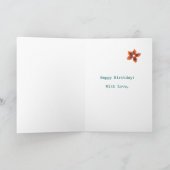 Custom Floral Birthday Card 100 Years Young Karte (Innenseite)