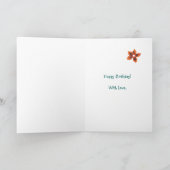 Custom Floral Birthday Card 65 Years Young Karte (Innenseite)