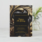 Custom Floral Birthday Einladung (Stehend Vorderseite)