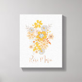 Custom Floral Boho Kinderzimmer Mauer Leinwand (Vorderseite)