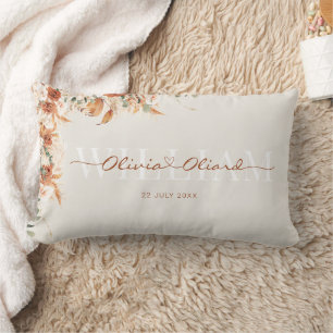 Custom Floral Boho Wedding & Brautparty Geschenk Lendenkissen