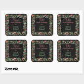 Custom Floral Book Sticker (Blatt)