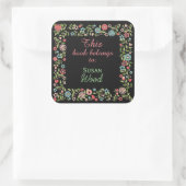 Custom Floral Book Sticker (Tasche)