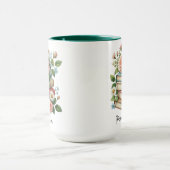 Custom Floral Books Lehrer Wertschätzung Bibliothe Tasse (Zentrum)