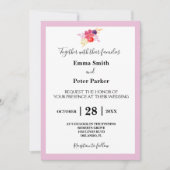 Custom Floral Bouquet Wedding Einladung (Vorderseite)