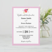 Custom Floral Bouquet Wedding Einladung (Stehend Vorderseite)