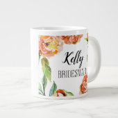 Custom Floral Bridesmaid Tasse (Vorderseite Rechts)