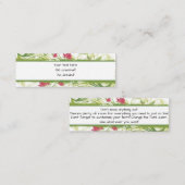 Custom Floral Business Card Mini Visitenkarte (Vorne/Hinten)