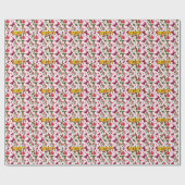 Custom floral butterfly pattern  geschenkpapier (Flach)