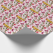 Custom floral butterfly pattern  geschenkpapier (Ecke)