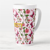 Custom floral butterfly pattern  milchtasse (Rechte Ecke)
