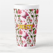 Custom floral butterfly pattern  milchtasse (Vorderseite)