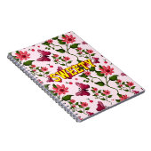 Custom floral butterfly pattern  notizblock (Rechte Seite)