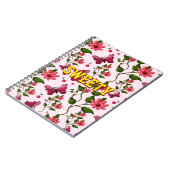 Custom floral butterfly pattern  notizblock (Linke Seite)