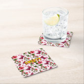 Custom floral butterfly pattern  rechteckiger pappuntersetzer (Vor Ort)