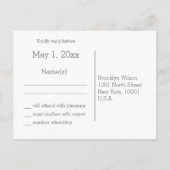 Custom Floral Chalkboard Wedding RSVP Postkarten (Rückseite)