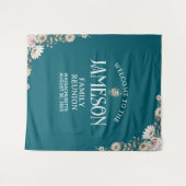 Custom Floral Classic Script Family Wiedersehen Wandteppich (Vorderseite (Horizontal))