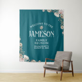 Custom Floral Classic Script Family Wiedersehen Wandteppich (Beispiel)