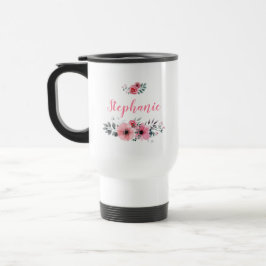 Custom Floral Coffee Travel Mug Reisebecher