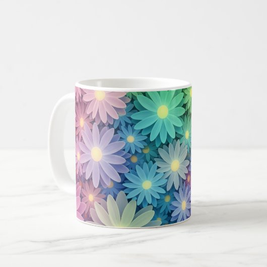 Custom Floral Design Coffee Mug Kaffeetasse (Vorderseite Links)