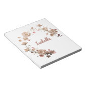Custom Floral Elegance Notepad Notizblock (angewinkelt)