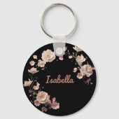 Custom Floral Elegance Schlüsselanhänger (Rückseite)