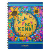 Custom Floral Fun farbenfroher Typ Sei freundlich Notizblock (Vorderseite)