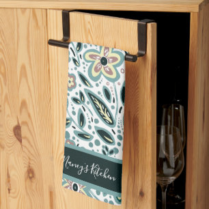 Custom Floral Geschirrtuch