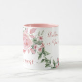 Custom Floral Happy Retirement  Tasse (Zentrum)