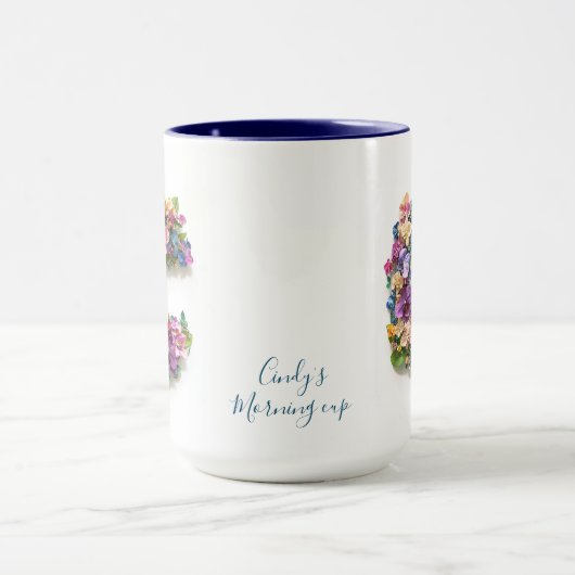 Custom Floral Letter S Tasse (Zentrum)