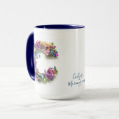 Custom Floral Letter S Tasse (Vorderseite Links)