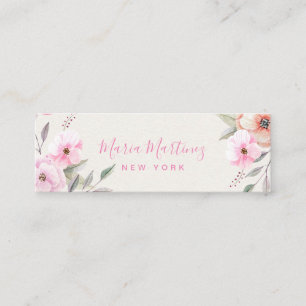 Custom Floral Luxus Boutique Floral Mini Visitenkarte