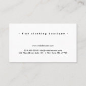 Custom Floral Luxus Boutique Floral Visitenkarte (Rückseite)