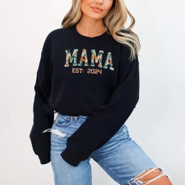Custom Floral Mama Sweatshirt