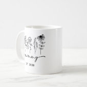Custom Floral Mom Mug for New Moms, First Time Mom Kaffeetasse (Vorderseite Links)