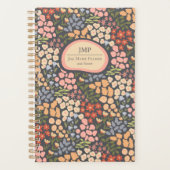 Custom Floral Monogram Weekly Monthly Planner Planer (Vorderseite)