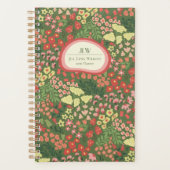 Custom Floral Monogram Weekly Monthly Planner Planer (Vorderseite)