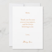 Custom Floral Mother's Day Photo card Karte (Rückseite)