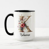 Custom Floral Mug for Birthday or Mothers Day Gift Tasse (Links)