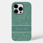 Custom Floral Muster Tough iPhone 13, 14, 15 Fall Case-Mate iPhone Hülle (Rückseite)