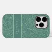 Custom Floral Muster Tough iPhone 13, 14, 15 Fall Case-Mate iPhone Hülle (Rückseite (Horizontal))