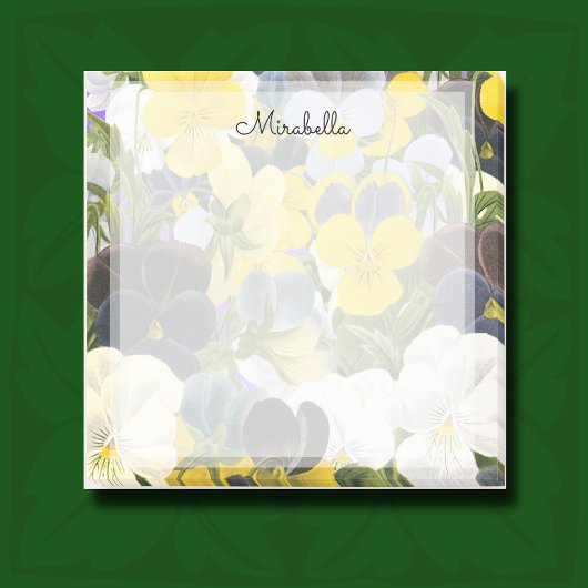 Custom Floral Pansy Muster Sticker Post-it Klebezettel