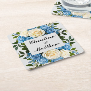 Custom Floral Paper Untersetzer for Weddings