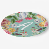 Custom Floral Pappteller (Schrägansicht)