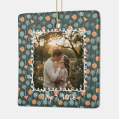 Custom Floral Photo Engagement Keramikornament (Links)