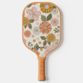Custom Floral Pickleball Paddle Beautiful Retro (Vorderseite)