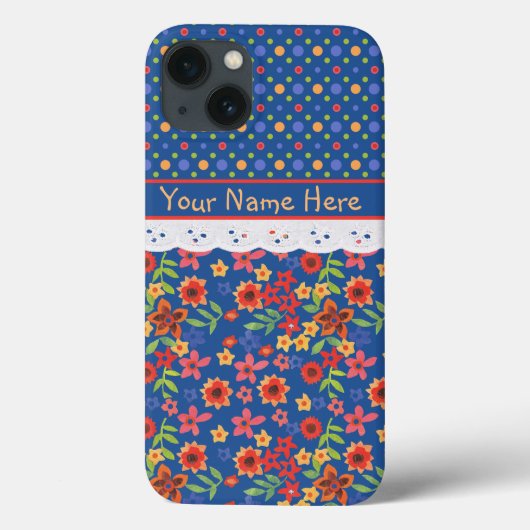 Custom Floral, Polkas, Imitate Lace iPad Mini Fall Case-Mate iPhone Hülle (Rückseite)