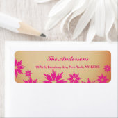 Custom Floral Return Wedding Address Label (Insitu)