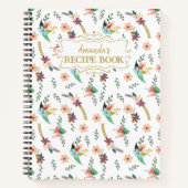 Custom Floral Rezept Book Notizblock (Vorderseite)