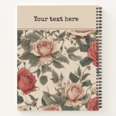 Custom Floral Rose Notebook für Schule und Büro Notizblock (Rückseite)